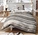 Produktbild Fleuresse Mako Satin Bettwäsche 2 tlg. Streifen Grau Sand 113022/7, Größe:135x200cm Bettwäsche