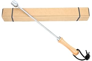 SOLNIT Pincho para Cerveza Caramelizador de Cerveza Calentador de Cerveza Mango de Madera Real, 100% Apto para Uso alimentario (Model 2)