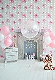 1. Tamaño: 100 x 150 cm. HUAYI 1ª Happy Birthday telón de fondo rosa globos flores cumpleaños fiesta retratos decoración recién nacido fotografía Props foto fondo baby shower