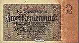 rembrandt reichsdruckerei  Deutsches Reich Rosenbg: 167b, Reichsdruckerei 8stellige Kontrollnummer 1937 2 Rentenmark (Banknoten für Sammler)