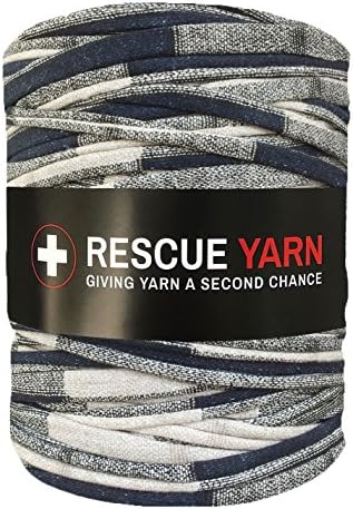 Stripey blue pattern Rescue Yarn t-shirt yarn (large roll)