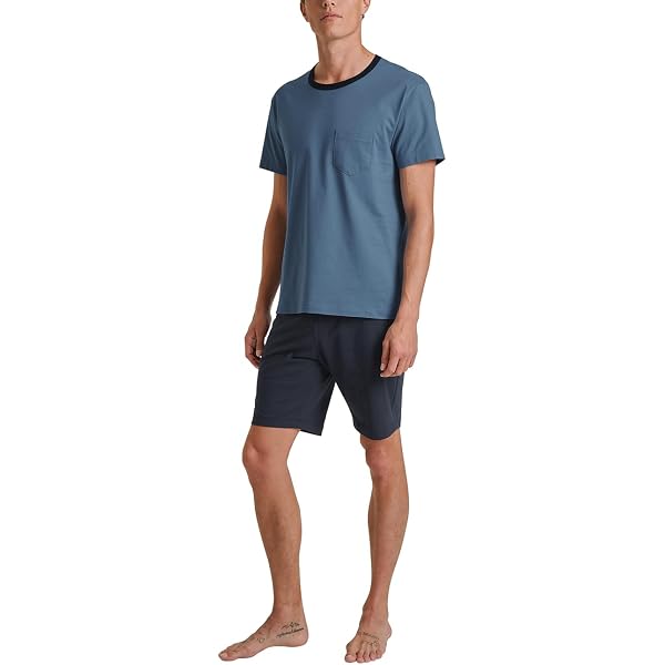 Pigiama Uomo Emporio Armani Blu in Cotone | Albos Underwear - Shop