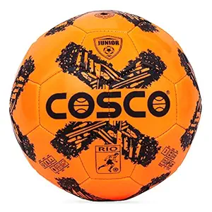 Cosco Rubber, Polyvinyl Chloride Rio Football (Small, Size 3, Orange)