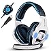 Produktbild SADES SA903 USB 7.1 Surround Sound Stereo Gaming Headset Kopfhörer für PC mit Mikrophon, tiefe Bässe, Over-the-Ear-Lautstärkeregler LED-Leuchten (schwarz)
