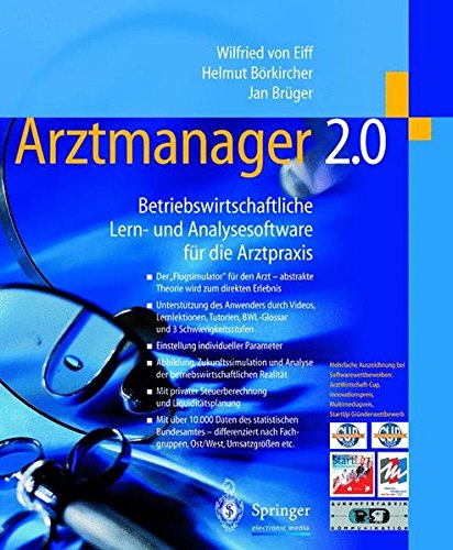 Preisvergleich Produktbild Arztmanager 2.0, 1 CD-ROMBetriebswirtschaftliche Lern- und Analysesoftware für die Arztpraxis. Für Windows 95 / 98 / 2000 / NT