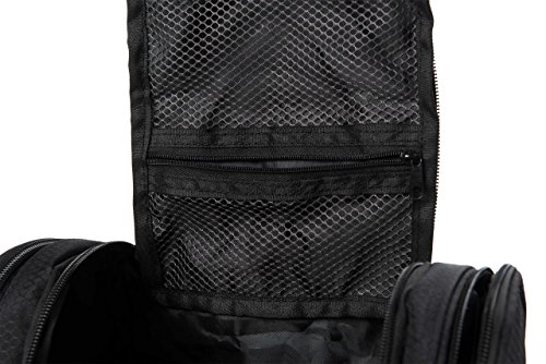 TRAVEVO Kulturbeutel zum Aufhängen – inklusive Garantie – faltbare Kosmetiktasche mit stabilem Haken – wasserdichte XL Kulturtasche für Urlaub und Geschäftsreisen – 24 x 22 x 14 cm - 7