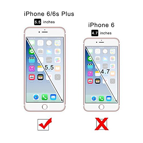 SHANSHUI iPhone 6Plus Funda Cartera iPhone 6S Plus Desmontable Case Multifucional Cubierta Trasera RFID-UFC Protector