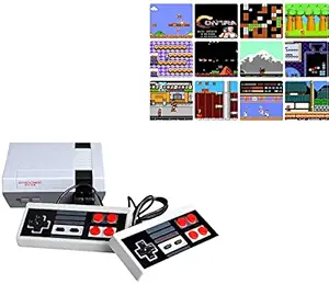 MrDeal 620 Retro Classic Video Game Console AV Output Mini NES Console 620 in 1 Built-in Plug and Play Video Games with 2 Controllers Handheld Games for Kids & Adults (Small), Multicolor
