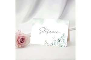 Kunterbuntspecht 25 Stück Tischkarten Namenskarten zum beschriften Hochzeit Geburtstag Konfirmation Kommunion Taufe Feier Namensschilder zum selbst beschriften Boho