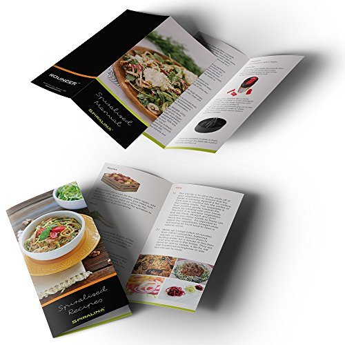 Spiralina – Gemüsespirale – 4 Einstellungen Spaghetti / Julienne and Spiralschneider für Gemüse für Bratpfannen, Salate oder Nudelgerichte + Handschutz + Rezeptbuch und manuelle - 5