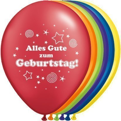 Luftballons "Alles Gute zum Geburtstag!" Ø 30 cm 10 Stück - partydiscount24®