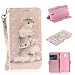 Produktbild Nadoli Galaxy J3 2018 Lederhülle,3D Standfunktion Pu Leder Flip Brieftasche Handyhülle Niedlich Eichhörnchen Wallet Tasche Etui für Samsung Galaxy J3 2018,Eichhörnchen