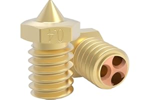 IdeaFormer CHT V6 Nozzle, 2 ugelli per stampante 3D V6 Ugelli in ottone per Anycubic i3 Mega Pro Prusa i3 MK3/MK3S per filamento 1,75 0,4 mm