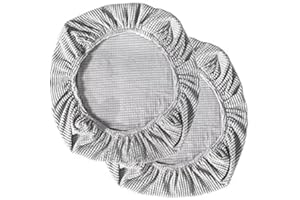 Sunnyway Stretch-Stuhlhussenbezug für Bürostuhl Waschbarer elastischer Sitzbezug Computer-Bürostuhlbezug Universelle Stuhlbezüge Drehstuhlbezüge Set für Bürostuhl mit Armlehnen 2 Stück (Silber)