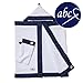Produktbild Kapuzenhandtuch Baby in blau weiß von nordic coast | Kuscheliges 100x60cm Waffelpique Handtuch + Waschlappen | Für Ihre Badetuch Baby Erstausstattung