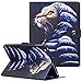 Produktbild FNBK iPad 2/3/4 Hülle,iPad 2/3/4 PU Ledertasche Flip Case Schutzhülle Cover Business Tasche Etui Ständer Eingebautem Magnet Leder Smart Cover Lederhülle für Apple iPad 2/3/4,Daunenjacke Katze