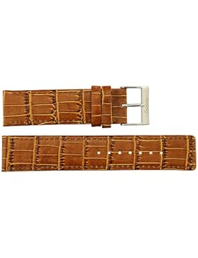 moog Braun Leder Uhrenarmband für Herren, Damen, Dornschließe, 20mm Ersatzband _ B20005