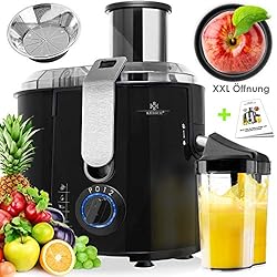 KESSER - Centrifugeuse en Inox Fruits et légumes 1100W, Extracteur de jus, Capacité 1L, Ouverture 85mm