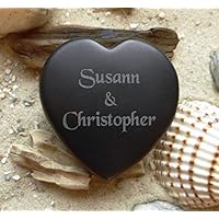 Herz Hochzeit mit Wunschgravur Stein Brautpaar