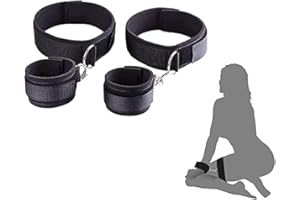 AMUCK B-D-S-M Correa de Yoga Ajustable de Nailon para muñecas, piernas y Muslos