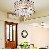 OOFAY LIGHT® Einfache und graziöse Kristallleuchte 4 Stücke-Kristall-Deckenlampe für Wohnzimmer Moderne Kristallleuchte Kristall-Deckenlampe für Schlafzimmer