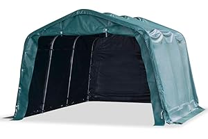 vidaXL Tendone Bestiame Rimovibile PVC 550 g/m² 3,3x4,8 m Verde Scuro