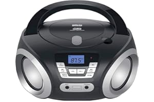 SILVA SCHNEIDER Silva-Schneider PCD 19.1 UKW Radio, lettore CD, AUX, alimentazione a batteria e alimentazione a batteria, colore: Nero