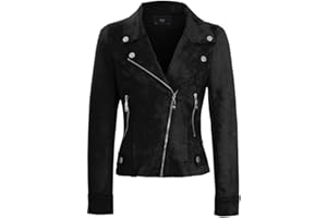 SS7 Womens Faux Suede Biker Jacket