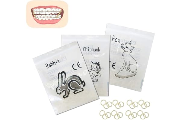 2 Paquets élastiques dentaires 3/16" - 3.5 oz Bracelets orthodontiques (200 élastiques)