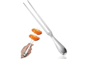 FUGLUS Tenedor de carne y trinchar acero inoxidable profesional,30 cm con mango ergonómico,Ideal para barbacoa,Asar,Cocina,Pavo,Cena y servir chuletón