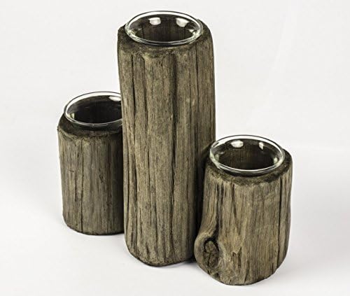 Rustic Natural Wooden Tea Light Holder ~ Holds 3 Tea Lights