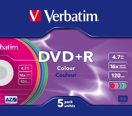 Verbatim DVD+R Advanced AZO 16x Speed Colour Surface 5er Pack Slim Case DVD-Rohlinge - 4