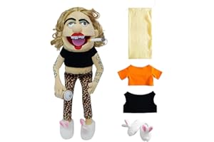 ADDLIVE Jeffy Puppet Plush Toy Doll, 60cm Funny Puppets Toy, Jeffy Hand Puppet, Soft Plush T-oy for Boys and Girls, Kids Gift for Birthday, Christmas, Halloween Party (Jeffy Mom)