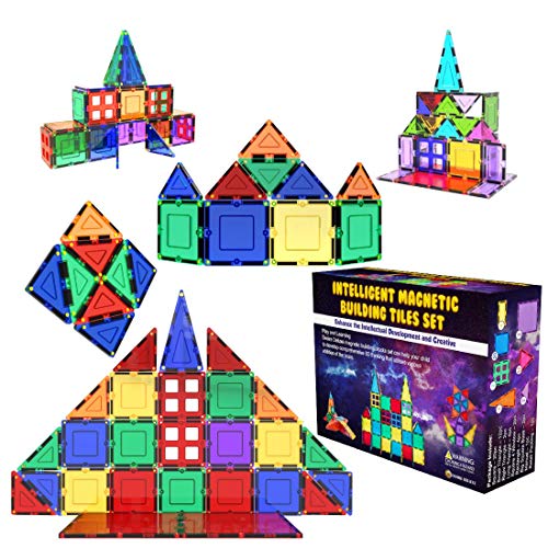 Desire Deluxe Ensemble de Blocs et Briques Magnétiques de Construction - Jouet éducatif pour Enfants, Filles et garçons 3, 4, 5, 6, 7 Ans - Jeux d'apprentissage de Construction 47 pièces