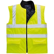 Giacca Imbottita Alta Visibilità Portwest S466YBRXL, Giallo/Royal Taglia XL – Impermeabile E Calda Fino A -40°C