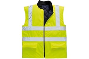 Portwest Gilet HV Réversible, Couleur: Jaune, Taille: XXL, S469YERXXL