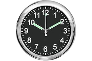 ROBAUN Mini Fashion Luminous Car Clock Automobiles Internal Stick-On Digital Watch Quartz Mechanics Accessories Ornament Clocks Auto