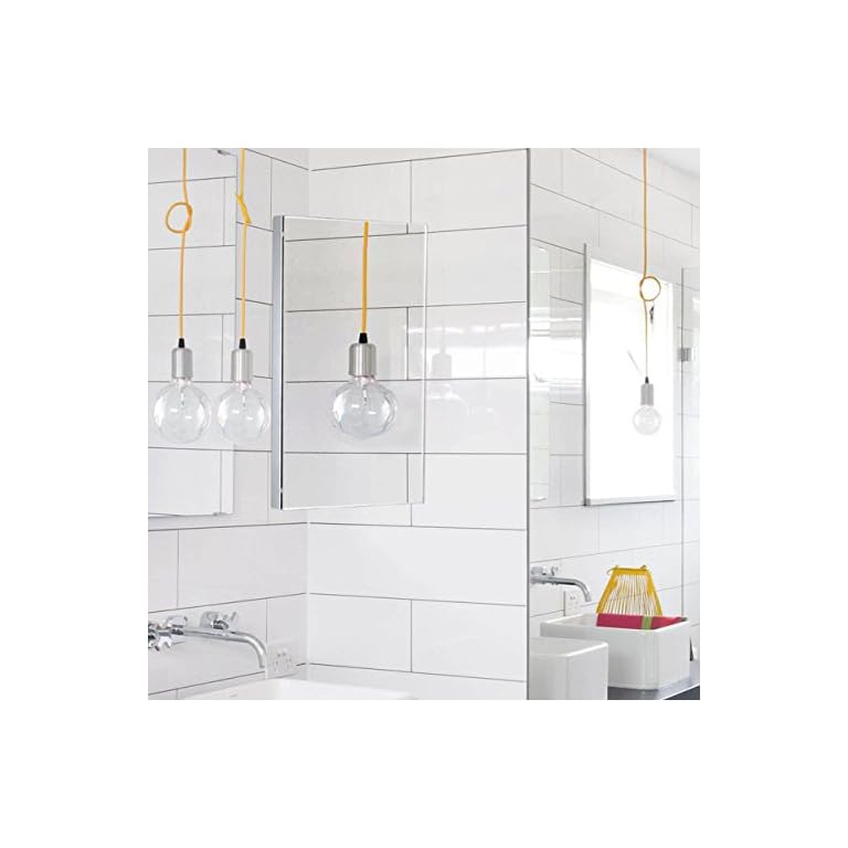 Mari Home Badezimmerschrank mit Spiegel - Edelstahl-Spiegelschrank für