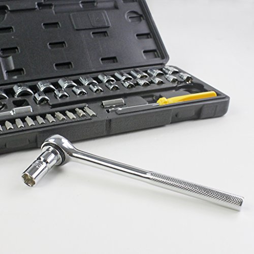 Finether Multi Schraubenzieher Set Schraubendreher Set Schrauber-Bit Set Steckschlüssel-Set 40-teilig Schrauberbit Bitsatz Steckschlüsseleinsatz - 4