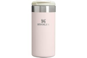 STANLEY Aerolight Transit Mug Isotherme Café 0.35L - 4 Heures Chaud - 6 Heures Froid - Couvercle Étanche et Blocable - Thermos - Lavable au Lave-Vaisselle - Rose Quartz
