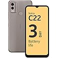 Nokia C22 Smartphone (Sand) – 6.5" HD+ Display, 5000mAh Battery, Dual SIM, Android 13 (Go Edition), 13MP Dual Camera, 64GB Storage, 4G LTE