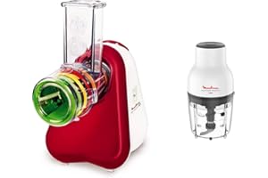Moulinex DJ755G Fresh Express + Hachoir multifonctionnel & Moulinette Essential Hachoir, 300W, Bol 400ml, Mini mixeur, Hachoir viande, Compatible lave vaisselle DJ520110