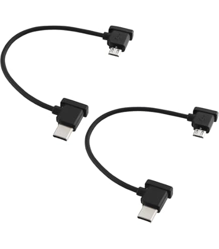 LEMLIN Cavo Dati Compatibile con DJI da Compatibile con iOS a Micro-USB, 15 cm, Compatibile con Spark/Mavic Pro/Mini/Air/iPhone/iPad
