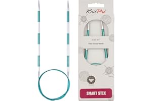 KnitPro K42090 SmartStix Aiguille à Tricoter Circulaire, Métal, Coloré, 80cm, 4,5mm, Vert