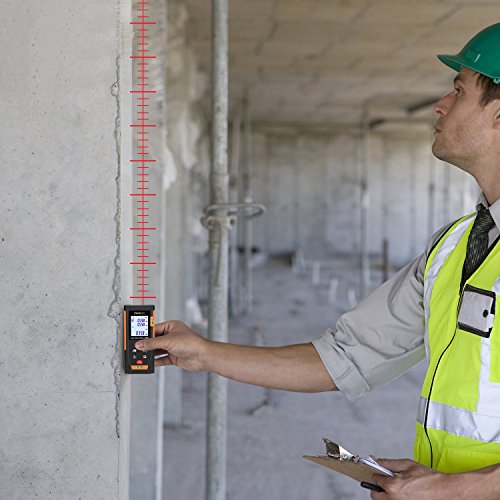 Tacklife HD 60 Klassischer Laser-Entfernungsmesser Distanzmessgerät(Messbreich 0,05~60m/±2mm mit 2 Level Blasen Messeinheit m / in / ft mit Hintergrundbeleuchtung ) Ein Ideales Geschenk für Vatertag - 6