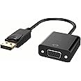JGD PRODUCTS DP to VGA Adapter, HDMI to VGA 1080P Converter, Compatible with Computer, Desktop, Laptop, PC, Monitor, Projector, HDTV (DP to VGA)
