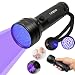 Produktbild Liqoo LED UV Schwarzlicht Taschenlampe, 51 LEDs 395nm Handlampe Schwarzlicht aus Alulegierung, UV-Strahler geocaching Licht Desinfektion Prüfgerät Geldscheinprüfung Fleckenentferner Fleckendetektor Urindetektor für Haustiere