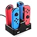 Produktbild Forepin® 4 in 1 Nintendo Switch Controller Ladestation mit 4 Slots für Joy-Con mit LED-Anzeige