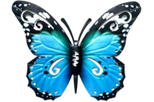 SHARHARGE Grande farfalla in metallo ornamenti da giardino all'aperto, decorazione da parete in metallo grande farfalla decorazioni per esterni giardino capannone recinzioni decorazioni da appendere alla parete