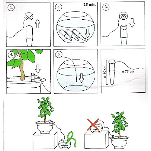 10x Bewässerung für Pflanzen Bewässerungssystem Wasserspender Urlaub Tropfer - 2